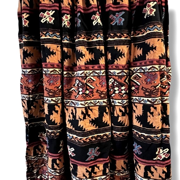 Vintage River Ridge Trading Co Maxi Skirt Southwestern Aztec Navaho Boho Large - Picture 4 of 8
